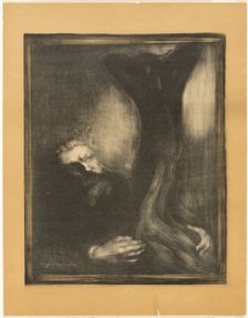 Rodin Sculpting, 1900. Creator: Eugene Carriere