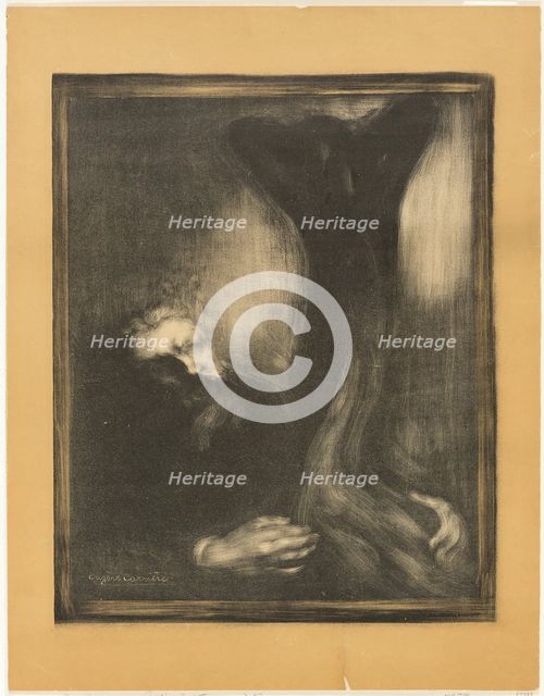 Rodin Sculpting, 1900. Creator: Eugene Carriere.