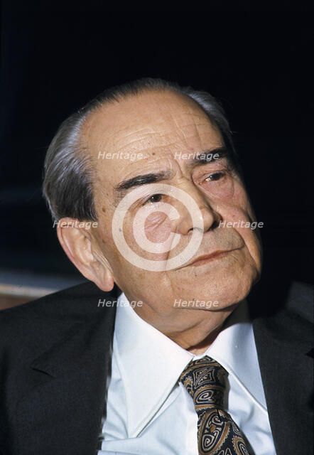 Rodolfo Llopis (1895-1983), Spanish politician, photo 1980.