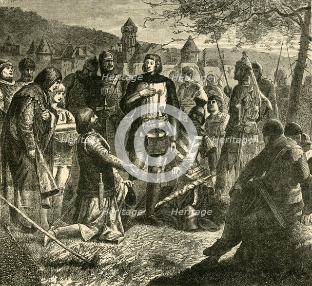 'Rodolph of Hapsburg Receiving  News of His Election as Sovereign of Germany (1273)', 1890.   Creator: Unknown.