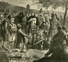 Rodolph of Hapsburg Receiving News of His Election as Sovereign of Germany (1273) 1890. Creator: Unknown