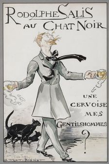 Rodolphe Salis au Chat Noir, c. 1890. Creator: Tiret-Bognet, Georges (1855-1935)
