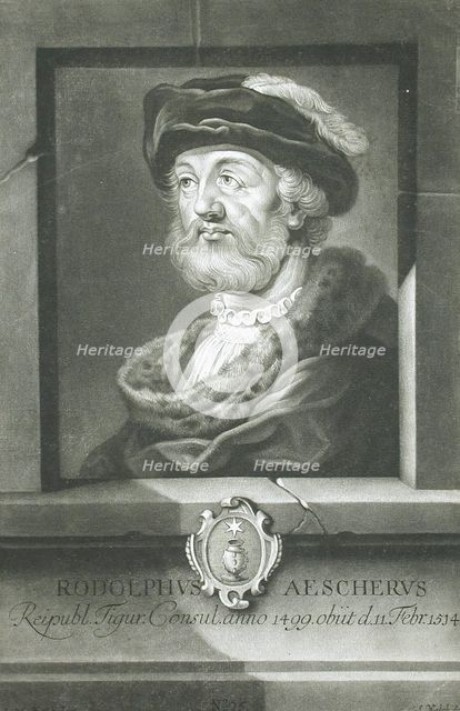 Rodolphus Aescherus, c1756. Creator: Sebastian Walch.