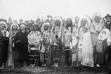 Rodman Wanamaker and Indian Chiefs, 1913. Creator: Bain News Service