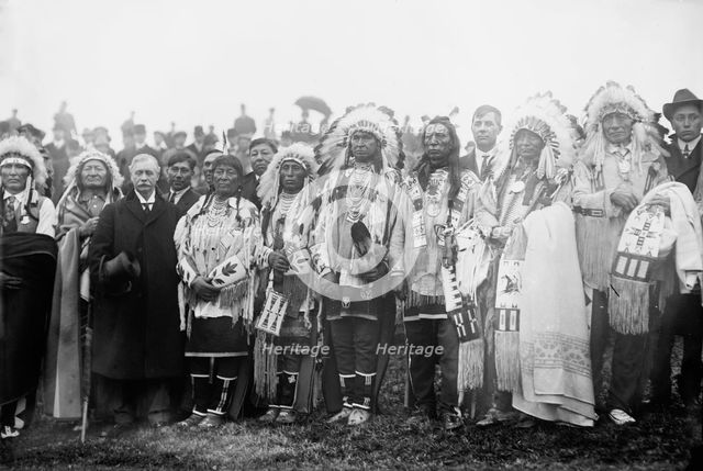 Rodman Wanamaker and Indian Chiefs, 1913. Creator: Bain News Service.