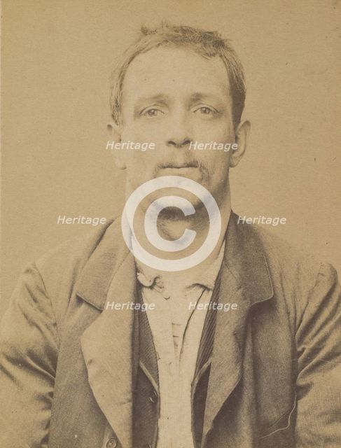 Rodskidski. Eloi, Jean-Baptiste. 37 ans, né à Paris Xlle 13/12/56. Mécanicien. Anarchiste...., 1894. Creator: Alphonse Bertillon.