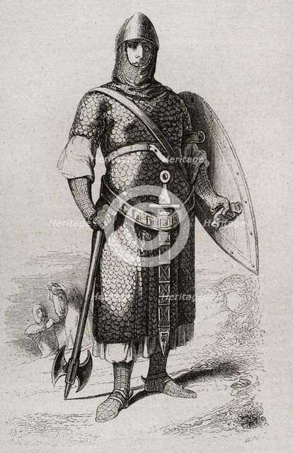 Rodrigo Díaz de Vivar, known as El Cid Campeador (c. 1043-1099), Castilian nobleman, knighted...1852 Creator: Tomás Carlos Capuz.