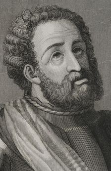 Rodrigo Díaz de Vivar, known as El Cid Campeador (c1043-1099), Castilian nobleman, knighted, 1853. Creator: Antonio Roca Sallent