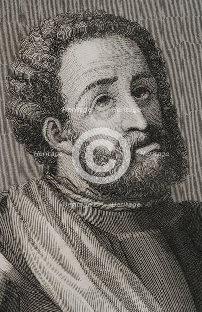Rodrigo Díaz de Vivar, known as El Cid Campeador (c1043-1099), Castilian nobleman, knighted, 1853.  Creator: Antonio Roca Sallent.