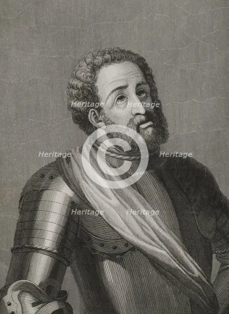 Rodrigo Díaz de Vivar, known as El Cid Campeador (c1043-1099), Castilian nobleman, knighted, 1853.  Creator: Antonio Roca Sallent.