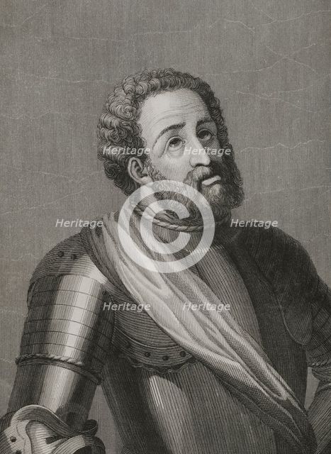 Rodrigo Díaz de Vivar, known as El Cid Campeador (c1043-1099), Castilian nobleman, knighted, 1853.  Creator: Antonio Roca Sallent.