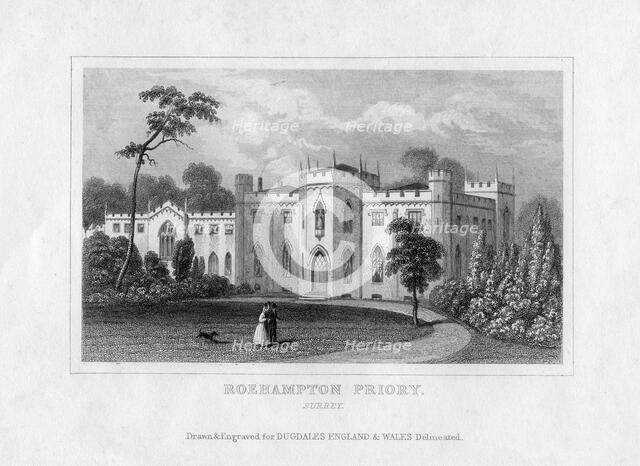 Roehampton Priory, Surrey, mid 19th century. Artist: Unknown