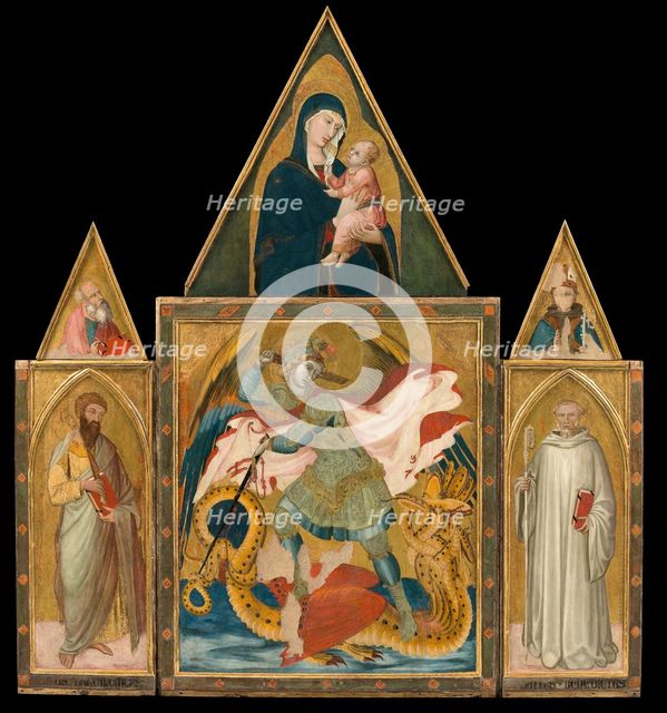 Rofeno Abbey Poliptych, 1330-1335. Artist: Lorenzetti, Ambrogio (ca 1290-ca 1348)