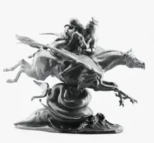 Roger and Angelica Mounted on the Hippogriff, modeled c. 1840 (cast c. 1884). Creator: Antoine-Louis Barye