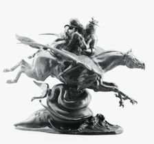 Roger and Angelica Mounted on the Hippogriff, modeled c. 1840 (cast c. 1884). Creator: Antoine-Louis Barye