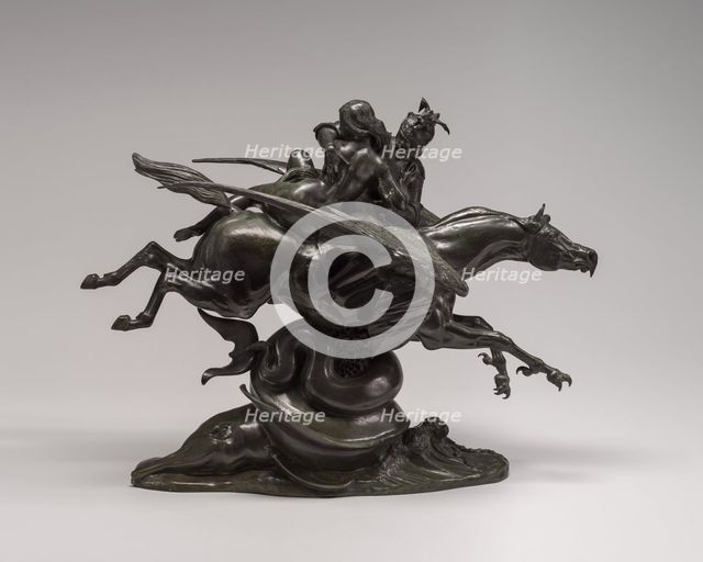 Roger and Angelica on the Hippogriff, model c. 1840, cast by 1873. Creator: Antoine-Louis Barye.