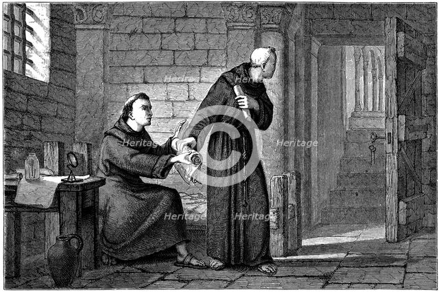 Roger Bacon, English experimental scientist, philosopher and Franciscan friar. Artist: Unknown