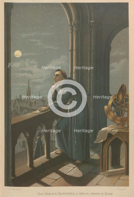 Roger Bacon. From: La ciencia y sus hombres, 1879. Creator: Planella y Rodríguez, Juan (1849-1910).