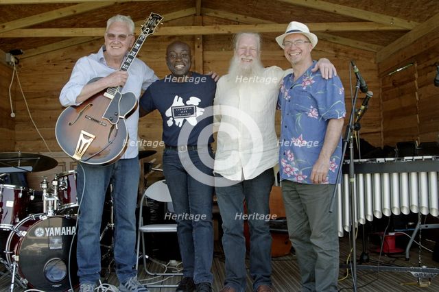Roger Beaujolais Quartet, Jim Mullen, Winston Clifford, Roger Beaujolais, Simon Thorpe, Kent, 2021. Creator: Brian O'Connor.