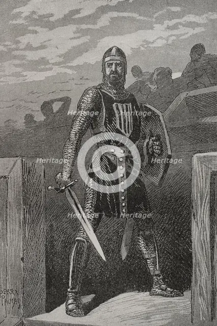 Roger of Lauria (1245-1305), Italian marine and military in the service of the Crown of Aragon,1890. Creator: Joan Serra y Pausas.