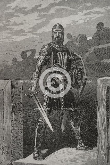 Roger of Lauria (1245-1305), Italian marine and military in the service of the Crown of Aragon,1890. Creator: Joan Serra y Pausas.