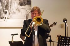 Roger Marks, The Pete Allen Band, Deanwood Park Golf Club, Newbury, Berks, 10th Oct. 2021. Creator: Brian O'Connor