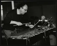 Roger Nobes and Johnny Richardson playing at The Fairway, Welwyn Garden City, Hertfordshire, 1991. Creator: Denis Williams