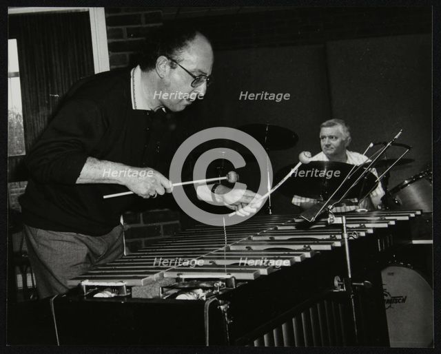 Roger Nobes and Johnny Richardson playing at The Fairway, Welwyn Garden City, Hertfordshire, 1991. Creator: Denis Williams.