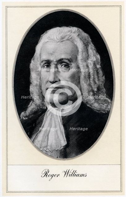 Roger Williams, Anglo-American theologian, (early 20th century).Artist: Gordon Ross