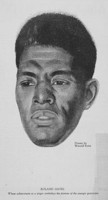 Roland Hayes: Whose achievement as a singer symbolizes the promise of the younger generation,1925-03 Creator: Winold Reiss