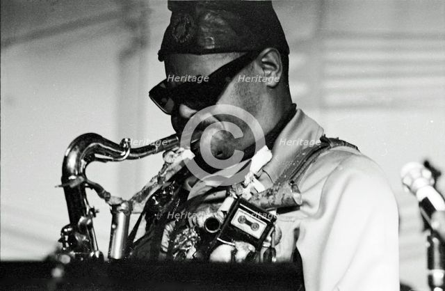 Roland Kirk, Ronnie Scott's, London, 1976. Artist: Brian O'Connor.