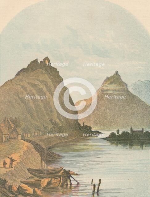 'Rolandseck and the Kloster Nonnenwerth', 1864.  Creator: Unknown.