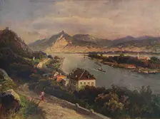Rolandseck - Insel Nonnenwerth und Siebenebirge 1923. Creator: Nikolai of Astudin