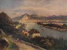 Rolandseck - Insel Nonnenwerth und Siebenebirge 1923. Creator: Nikolai of Astudin