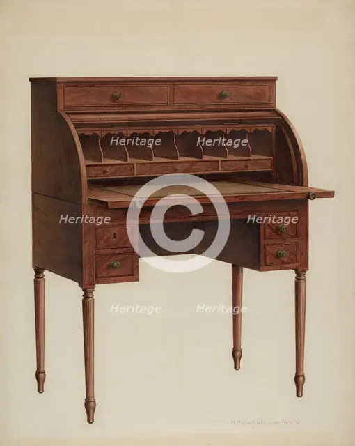 Roll-top Desk, 1941. Creator: M. Rosenshield-von-Paulin.