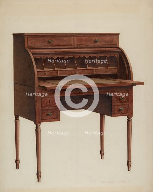 Roll-top Desk, 1941. Creator: M. Rosenshield-von-Paulin.