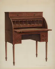 Roll-top Desk, 1941. Creator: M. Rosenshield-von-Paulin