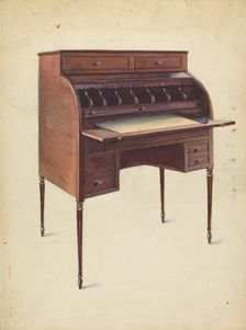 Roll-Top Desk, c. 1953. Creator: George Loughridge