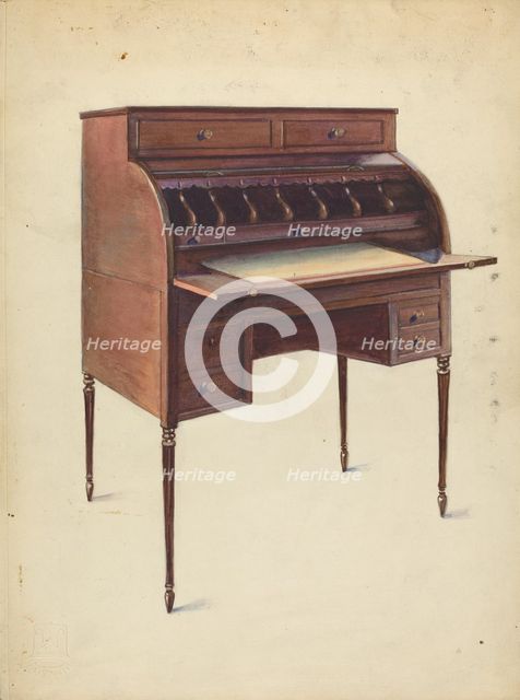 Roll-Top Desk, c. 1953. Creator: George Loughridge.