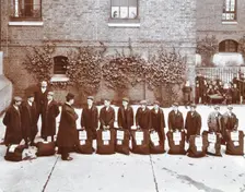Roll call of boys about to emigrate to Canada, Essex, 1908