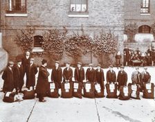 Roll call of boys about to emigrate to Canada, Essex, 1908