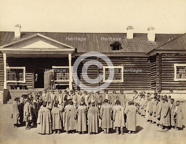 Roll Call of Hard Labor Convicts Serving Their Sentence in Prison, 1891. Creator: Aleksei Kuznetsov.