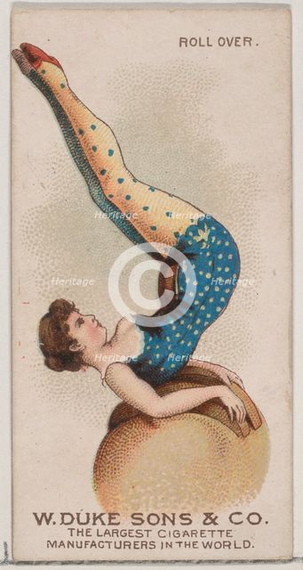 Roll Over, from the Gymnastic Exercises series (N77) for Duke brand cigarettes, 1887., 1887. Creator: Unknown.