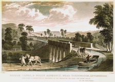 Rolle Canal and Aqueduct, near Torrington, Devon, 1829. Artist: T Dixon