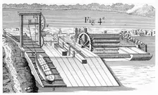Roller bridge or inclined plane for transferring vessels from one level of a canal to another, 1737. Creator: Unknown