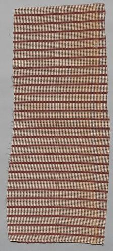 Roller Printed Cotton Textile, 19th century. Creator: Unknown