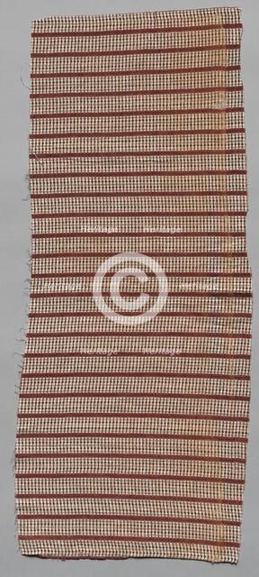Roller Printed Cotton Textile, 19th century. Creator: Unknown.