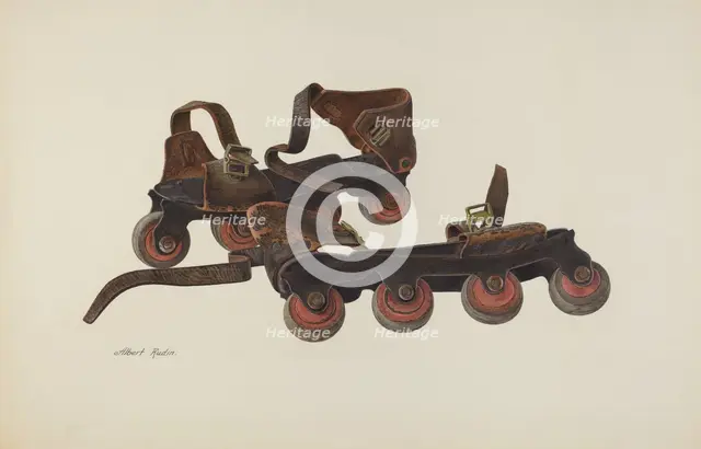 Roller Skates, c. 1941. Creator: Albert Rudin.