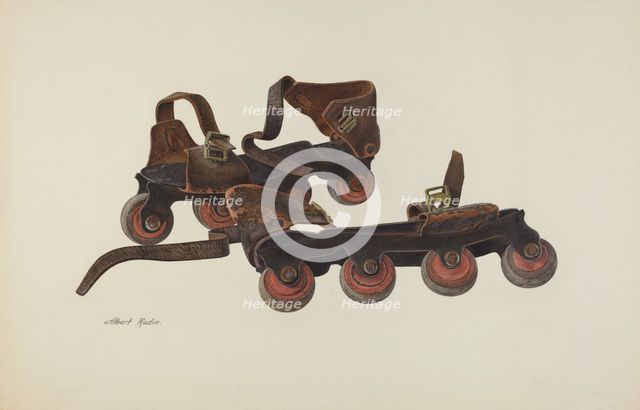 Roller Skates, c. 1941. Creator: Albert Rudin.