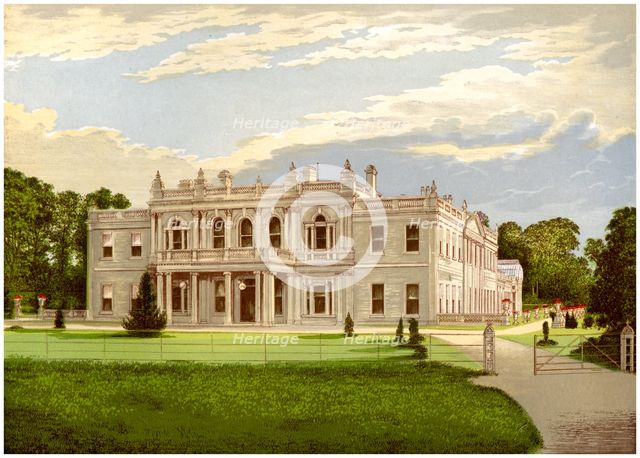 Rolleston Hall, Staffordshire, home of Baronet Mosley, c1880. Artist: Unknown
